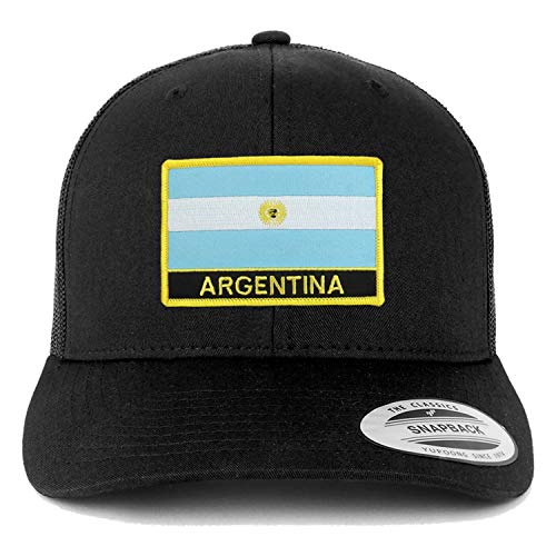 Trendy Apparel Shop Argentina Flag Patch Retro Trucker Mesh Cap
