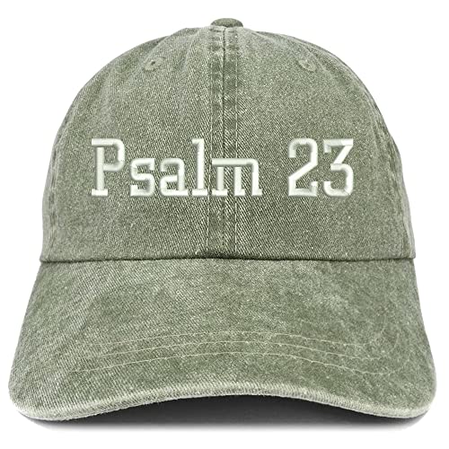 Trendy Apparel Shop Psalm 23 Washed Pigment Dyed Baseball Cap