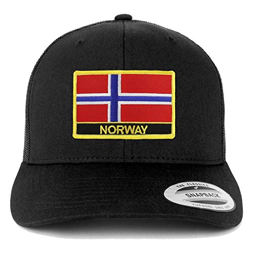 Trendy Apparel Shop Norway Flag Patch Retro Trucker Mesh Cap