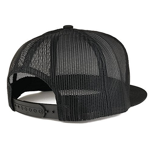 Trendy Apparel Shop Flexfit Brand 5 Panel Classic Trucker Flatbill Mesh Snapback Cap