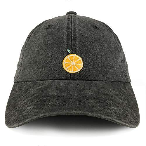 Trendy Apparel Shop Orange Patch Pigment Dyed Cotton Twill Unstructured Dad Hat