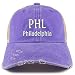 Trendy Apparel Shop PHL Philadelphia Embroidered Frayed Bill Trucker Mesh Back Cap
