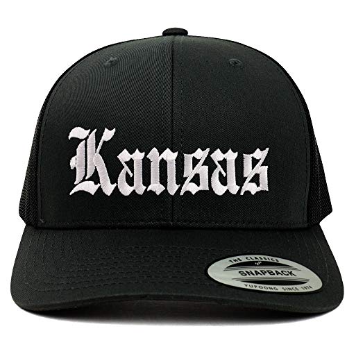 Trendy Apparel Shop Kansas State Old English 6 Panel Trucker Mesh Cap