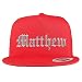 Trendy Apparel Shop Matthew Old English 5 Panel Flatbill Trucker Cap