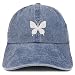 Trendy Apparel Shop Butterfly Embroidered Pigment Dyed Washed Baseball Cap