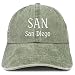 Trendy Apparel Shop SAN San Diego Embroidered Pigment Dyed Washed Baseball Cap