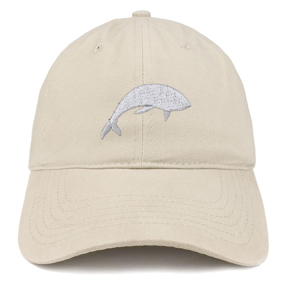 Trendy Apparel Shop Humpback Whale Embroidered Low Profile Soft Cotton Baseball Cap