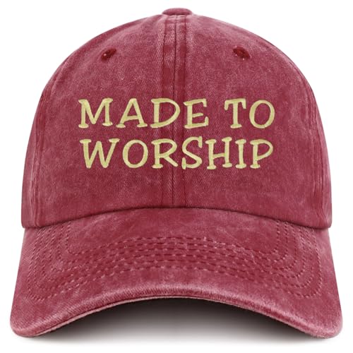 Trendy Apparel Shop Made to Worship Embroidered Pigment Dyed Cotton Baseball Cap