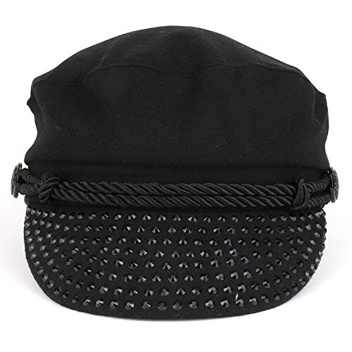 Trendy Apparel Shop Women's Greek Sailor Rope Band Wool Fisherman Hat
