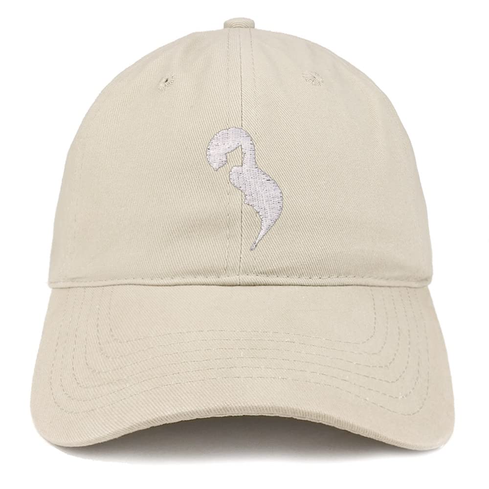 Trendy Apparel Shop Pregenant Mom Silhouette Embroidered Low Profile Soft Cotton Baseball Cap
