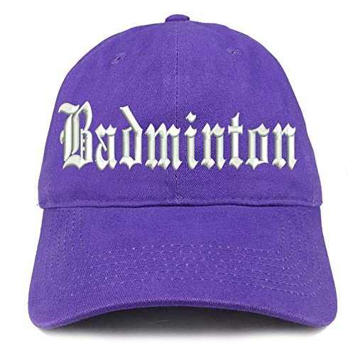Trendy Apparel Shop Old English Badminton Low Profile Soft Cotton Baseball Cap