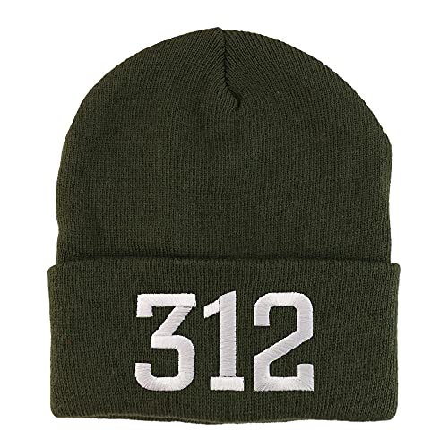 Trendy Apparel Shop 312 Chicago IL Old English Embroidered Long Cuff Beanie