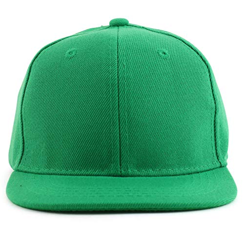 Trendy Apparel Shop Infant to Toddler Kid's Plain Structured Flatbill Snapback Cap