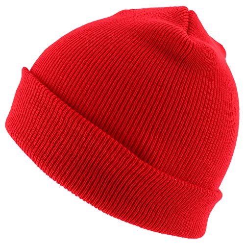 Trendy Apparel Shop Kids Solid Made in USA Winter Cuff Folded Long Beanie
