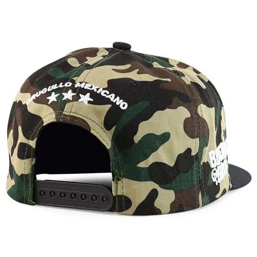 Trendy Apparel Shop 3D Mexico Embroidered Structured Flat Bill Snapback Cap