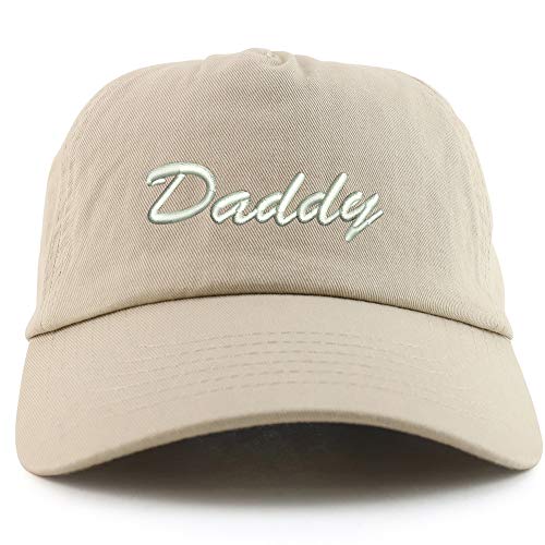 Trendy Apparel Shop Daddy Script Embroidered 5 Panel Unstructured Soft Crown Baseball Cap