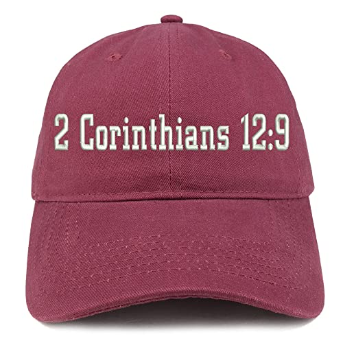Trendy Apparel Shop 2 Corinthians 12:9 Low Profile Soft Cotton Baseball Cap