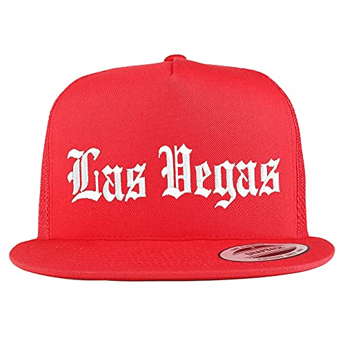 Trendy Apparel Shop Las Vegas Old English 5 Panel Flatbill Trucker Cap