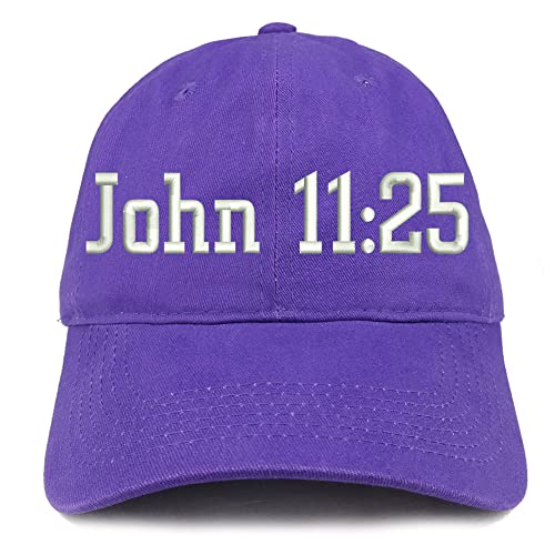 Trendy Apparel Shop John 11:25 Low Profile Soft Cotton Baseball Cap