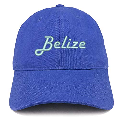 Trendy Apparel Shop Belize Embroidered Soft Crown 100% Brushed Cotton Cap