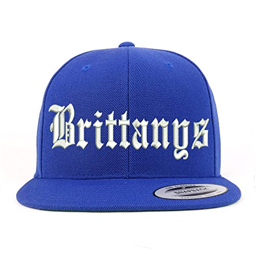 Trendy Apparel Shop Old English Brittanys Embroidered Flatbill Snapback