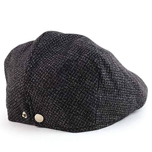 Trendy Apparel Shop Men's Wool Blend Adjustable Snap Buttons Newsboy Ivy Cap