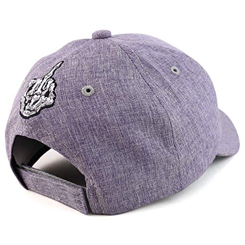 Trendy Apparel Shop Skull Finger Embroidered Structured Baseball Cap
