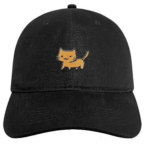 Trendy Apparel Shop Little Kitty Cat Embroidered Unstructured Cotton Dad Hat