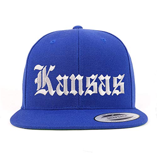 Trendy Apparel Shop Kansas State Old English Embroidered Flatbill Snapback