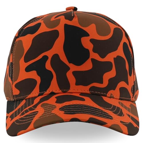Trendy Apparel Shop A Frame 5 Panel Structured Crown Duck Camo Baseball Cap