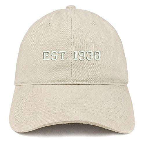 Trendy Apparel Shop EST 1938 Embroidered - 83rd Birthday Gift Soft Cotton Baseball Cap