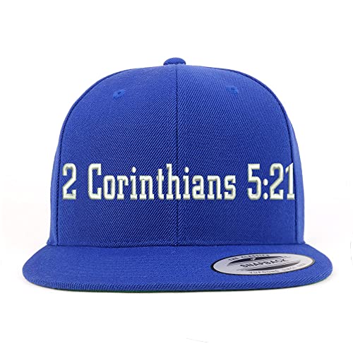 Trendy Apparel Shop 2 Corinthians 5:21 Embroidered Flatbill Snapback