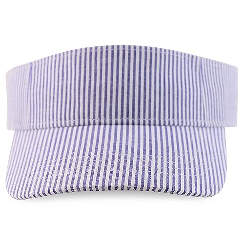 Trendy Apparel Shop Lightweight Cotton Seersucker Visor Cap