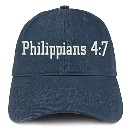 Trendy Apparel Shop Philippians 4:7 Low Profile Soft Cotton Baseball Cap