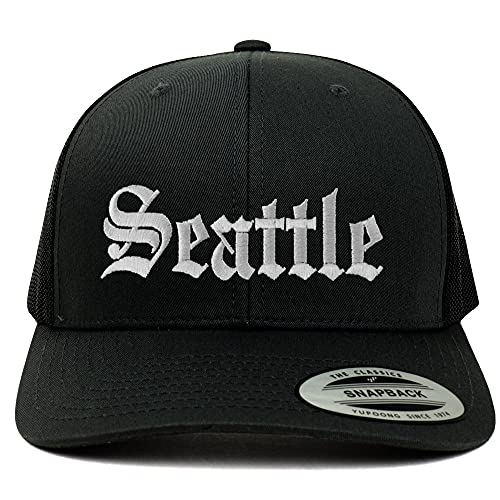 Trendy Apparel Shop Seattle Old English 6 Panel Trucker Mesh Cap