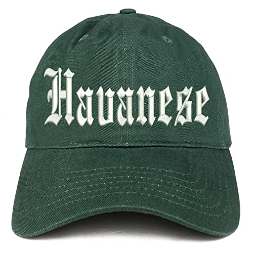 Trendy Apparel Shop Old English Havanese Low Profile Soft Cotton Baseball Cap