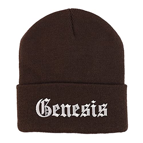 Trendy Apparel Shop Genesis Old English Embroidered Long Cuff Beanie