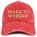 Trendy Apparel Shop Made to Worship Embroidered Pigment Dyed Cotton Baseball Cap