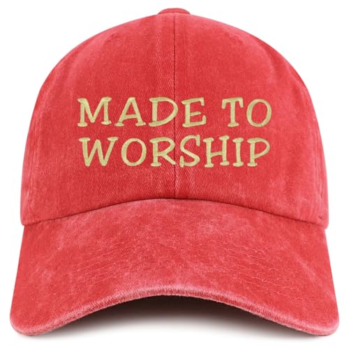 Trendy Apparel Shop Made to Worship Embroidered Pigment Dyed Cotton Baseball Cap