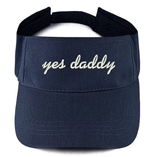Trendy Apparel Shop YES Daddy Embroidered 100% Cotton Adjustable Visor
