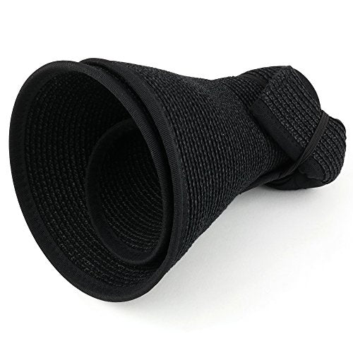 Trendy Apparel Shop Womens UPF 50+ Paper Braid Rolled UV Protection Visor Hat with Bow