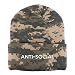 Trendy Apparel Shop Anti Social Embroidered Made in USA Camo Beanie