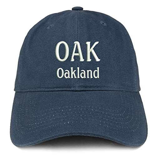 Trendy Apparel Shop Oak Oakland Low Profile Soft Cotton Baseball Cap
