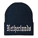 Trendy Apparel Shop Netherlands Old English Embroidered Long Cuff Beanie
