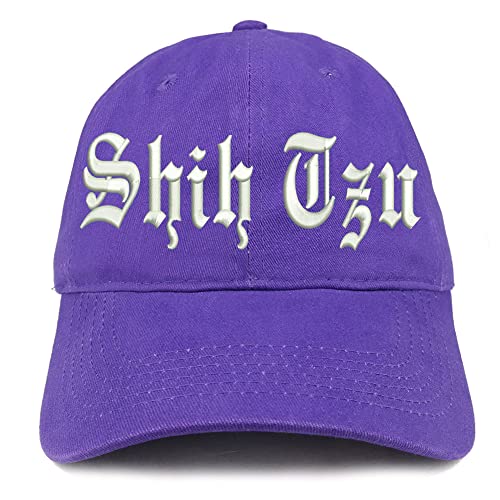 Trendy Apparel Shop Old English Shih Tzu Low Profile Soft Cotton Baseball Cap