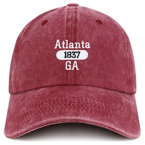 Trendy Apparel Shop Atlanta Est.1837 Embroidered Pigment Dyed Cotton Baseball Cap