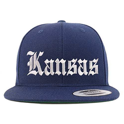 Trendy Apparel Shop Kansas State Old English Embroidered Flatbill Snapback