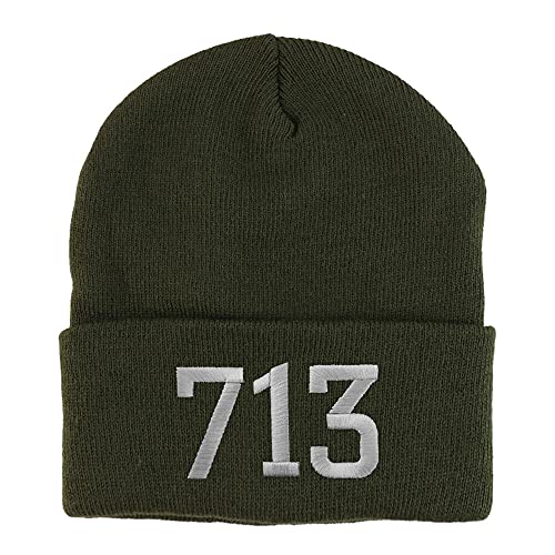 Trendy Apparel Shop Houston 713 Old English Embroidered Long Cuff Beanie