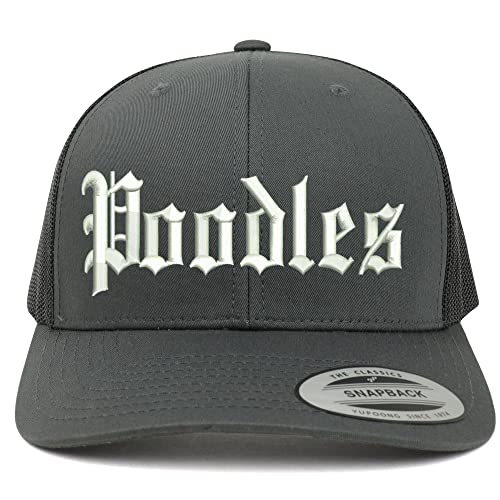 Trendy Apparel Shop Old English Poodles 6 Panel Trucker Mesh Cap