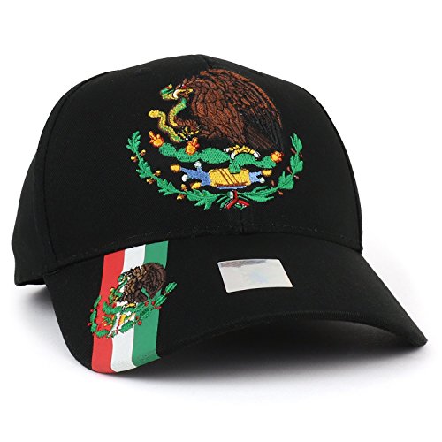 Trendy Apparel Shop Mexico Coat of Arms Flag Embroidered Structured Ball Cap